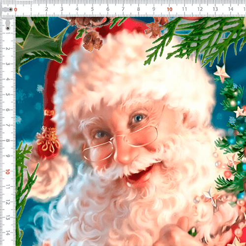 Tecido Tricoline Estampado Digital Painel Papai Noel Xadrez 9101e463