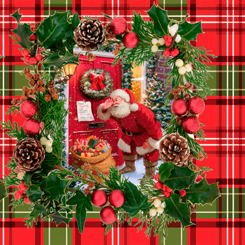 Tecido Tricoline Estampado Digital Painel Papai Noel Xadrez 9101e463