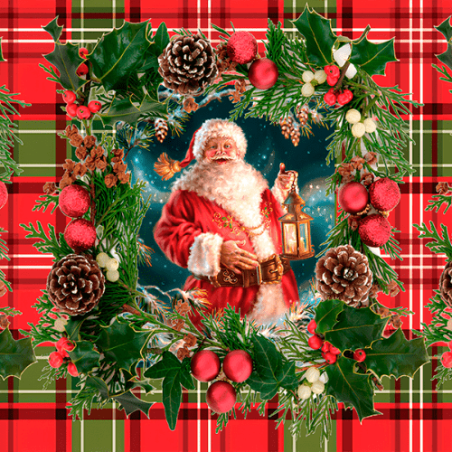 Tecido Tricoline Estampado Digital Painel Papai Noel Xadrez 9101e463