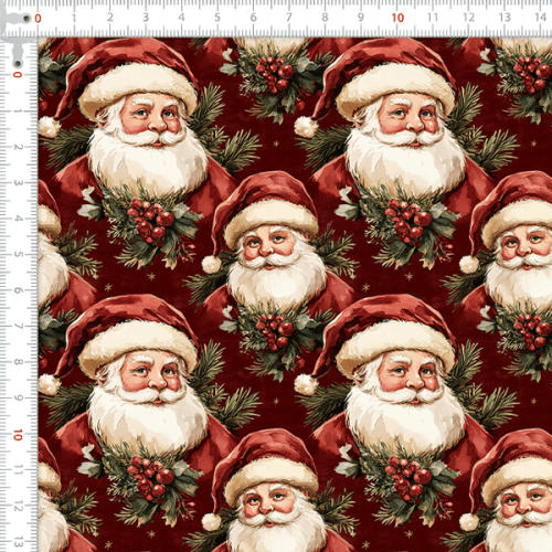Tecido Tricoline Estampado Digital Papai Noel Clássico 9101E14969