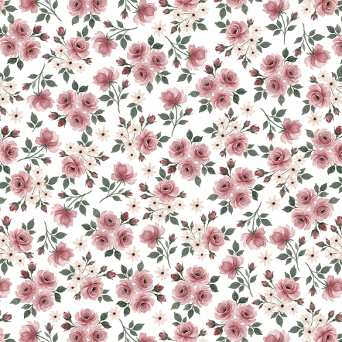 Tecido Tricoline Estampado Digital Rosas Românticas 9100E16426