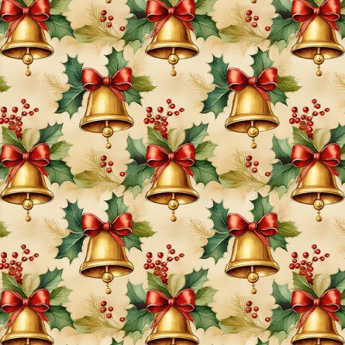 Tecido Tricoline Estampado Digital Sinos de Natal 9101E14957 Tecido Tricoline Estampado Digital Sinos de Natal 9101E14957