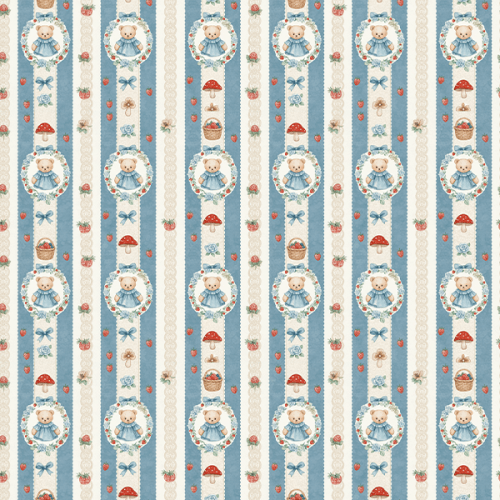 Tecido Tricoline Estampado Digital Ursinha Delicada 9100E16673