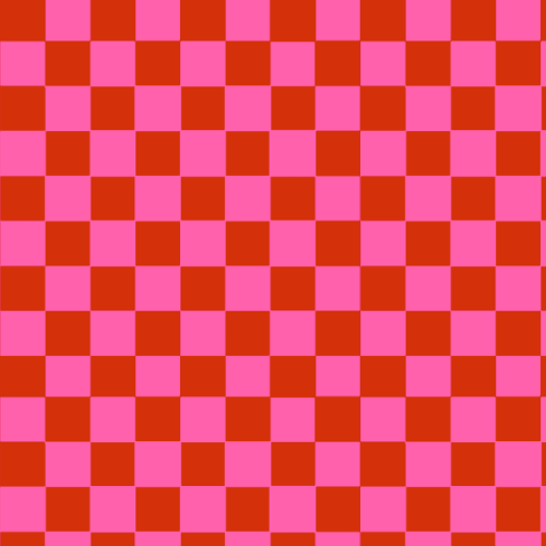 Tecido Tricoline Estampado Digital Xadrez Rosa e Laranja 9100E16762