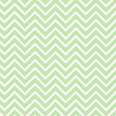 Tecido Tricoline Estampado Chevron Verde 14537