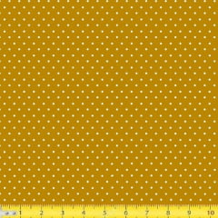 Tecido Tricoline Mista Poá Micro Fundo Bege - 14906