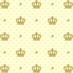Tecido Tricoline Mista Coroa Dourada 14434