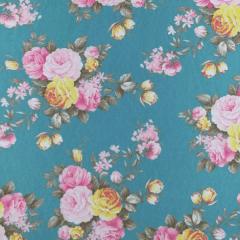 Tricoline Mista Floral Grande Fundo Verde Pearl  ES14908010
