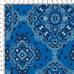 Tecido Tricoline Bandana - Azul Indigo 2272-57