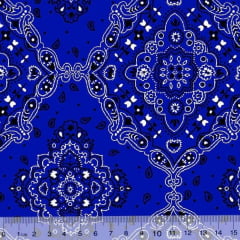 Tecido Tricoline Bandana - Azul Royal 2272-9