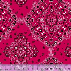 Tecido Tricoline Bandana Pink 2272-8