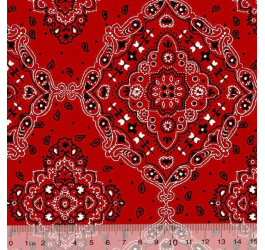 Tecido Tricoline Bandana - Vermelho 2272-3