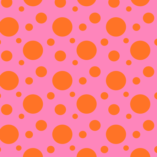 Tecido Tricoline Digital Estampado Bolas e Bolinhas Laranja e Rosa 9102E730