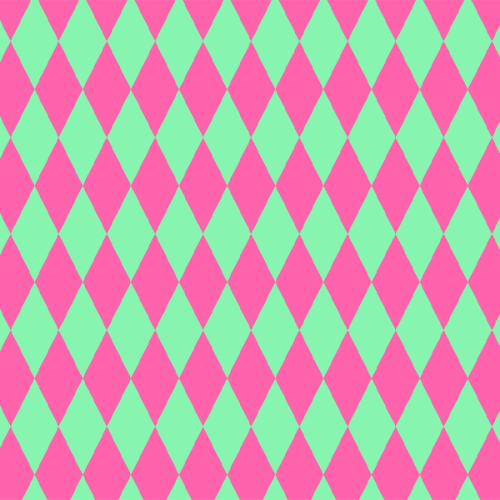 Tecido Tricoline Digital Estampado Geométrico Verde e Rosa 9102E724