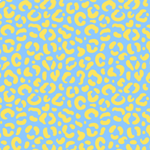 Tecido Tricoline Digital Estampado Onça Amarelo e Azul 9102E743