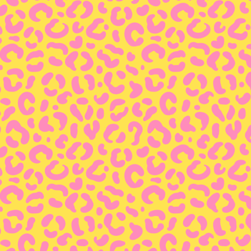 Tecido Tricoline Digital Estampado Onça Amarelo e Rosa 9102E738