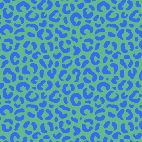 Tecido Tricoline Digital Estampado Onça Azul e Verde 9102E737