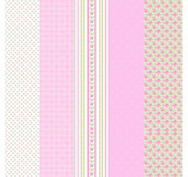 Tecido Tricoline Estampado Barrado Floral Fundo Rosa 16228