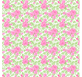 Tecido Tricoline Estampado Barrado Floral Fundo Rosa 16228
