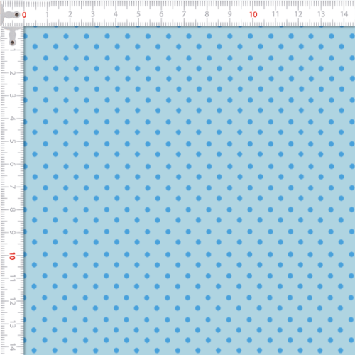 Tecido Tricoline Estampado Bolinha Poá Fundo Azul 03191-1106