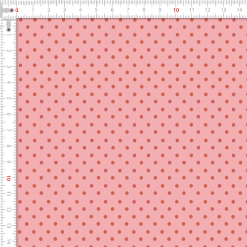 Tecido Tricoline Estampado Bolinha Poá Fundo Rosa Claro 03191-1096