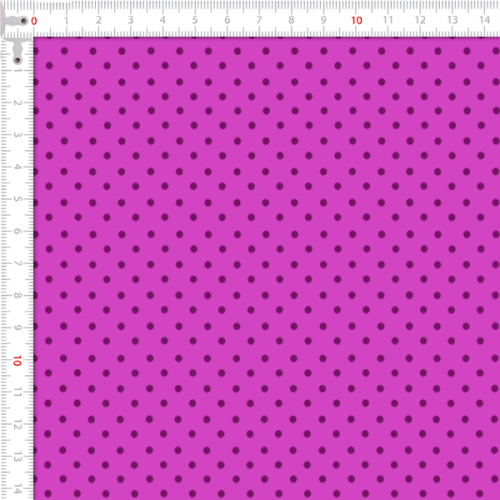 Tecido Tricoline Estampado Bolinha Poá Rosa Choque 03191-1098