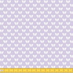 Tecido Tricoline Estampado Borboletas Fundo Lilás 1228v132