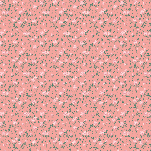 Tecido Tricoline Estampado Buquê Encantado Rosê 4117V001