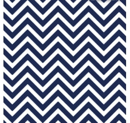 Tecido Tricoline  Estampado Chevron Azul Marinho Zigue Zague 14539