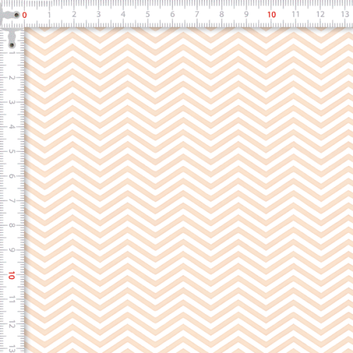 Tecido Tricoline Estampado  Chevron Bege Pequeno 1209v008