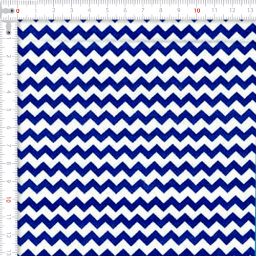 Tecido Tricoline Estampado Chevron Double Azul Marinho 182044v01