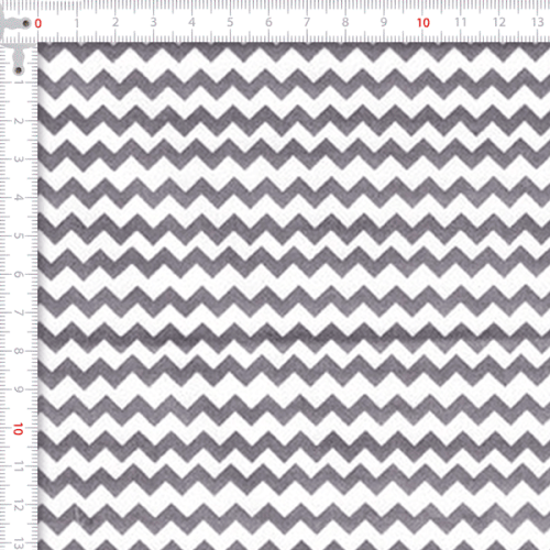 Tecido Tricoline Estampado Chevron Double Cinza 182045v02
