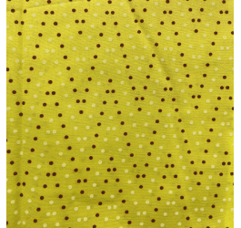 Tecido Tricoline Estampado Chevron Poá Vermelho e Amarelo CL2142