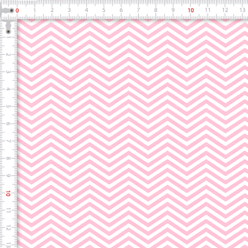 Tecido Tricoline Estampado Chevron Rosa Seco Pequeno 1209v007