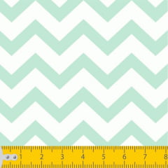 Tecido Tricoline Estampado Chevron Verde Claro 1068v09