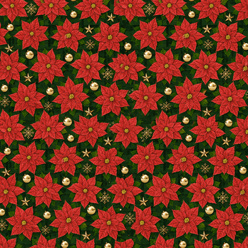 Tecido Tricoline Estampado Digital Flores de Natal A5424 Tecido Tricoline Estampado Digital Flores de Natal A5424