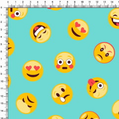 Tecido Tricoline Estampado Emoji Tifanny 5290-6