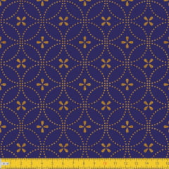 Tecido Tricoline Estampado Entrelinhas Marinho Brilhante Must Have 1234v08