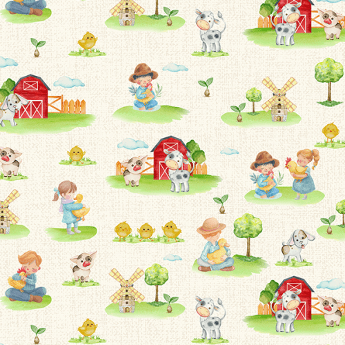 Tecido Tricoline Estampado Fazenda Fofa 9050V435