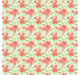 Tecido Tricoline Estampado Floral Barrado Fundo Rosê claro 16226
