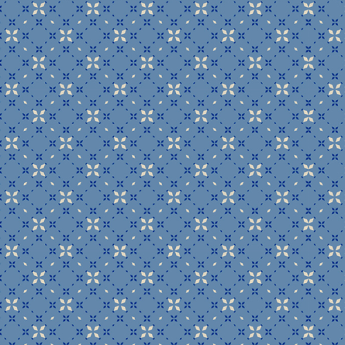 Tecido Tricoline Estampado Florzinhas do Campo Azul Celeste 2125V007