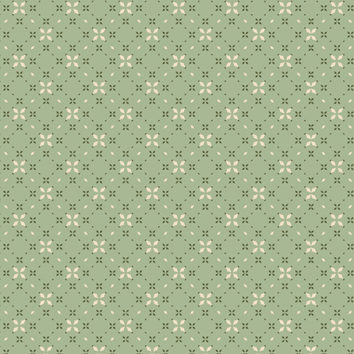 Tecido Tricoline Estampado Florzinhas do Campo Pistache 2125V008