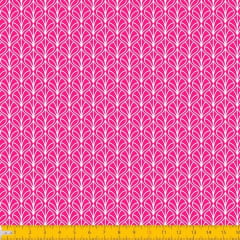 Tecido Tricoline Estampado Folhas Arabesco Pink 1232v108