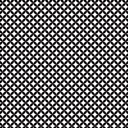 Tecido Tricoline Estampado Geométrico Mosaico Preto 1425v103