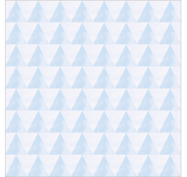 Tecido Tricoline  Estampado  Grid de Triângulos Azul 8110v01