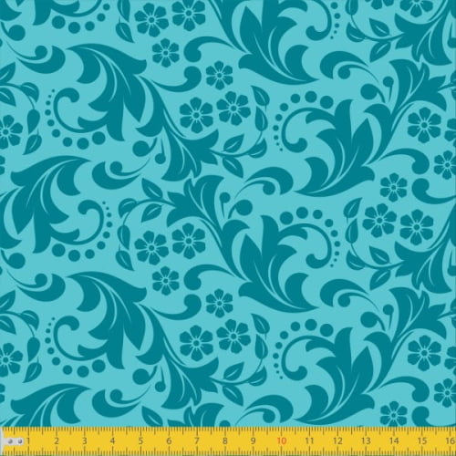 Tecido Tricoline Estampado Jardim Secreto Tifanny Must Have  1260v07