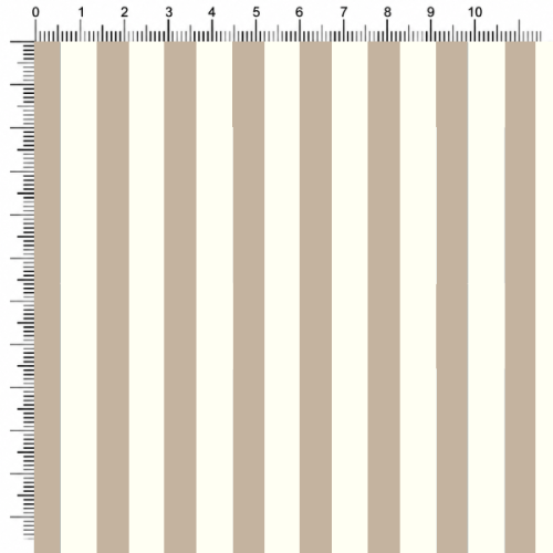 Tecido Tricoline Estampado Listrado Pequeno Bege Forte 2696-46