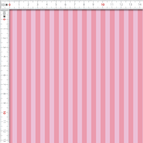 Tecido Tricoline Estampado Listrado Tons de Rosa Claro 99174-0058