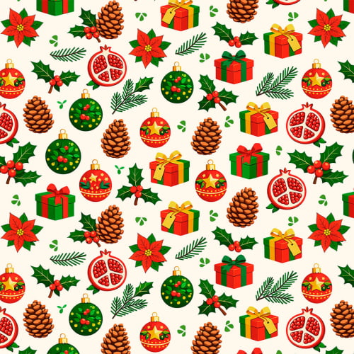 Tecido Tricoline Estampado Magia do Natal 6232v001