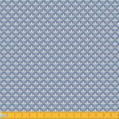 Tecido Tricoline Estampado Mini Floral Lírio Real Fundo Azul 1195v131